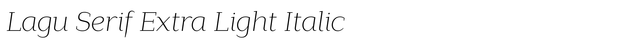 Lagu Serif Extra Light Italic image